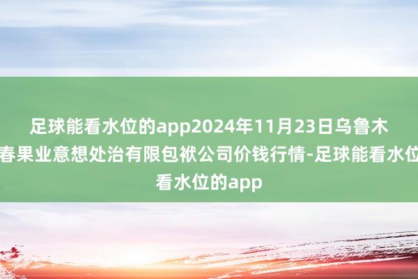 足球能看水位的app2024年11月23日乌鲁木皆北园春果业意想处治有限包袱公司价钱行情-足球能看水位的app