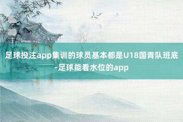 足球投注app集训的球员基本都是U18国青队班底-足球能看水位的app