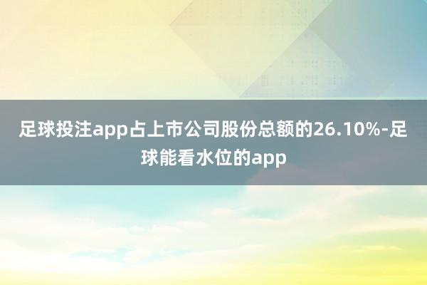 足球投注app占上市公司股份总额的26.10%-足球能看水位的app