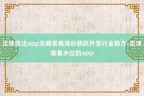 足球投注app无糖茶商场份额跃升至行业前方-足球能看水位的app