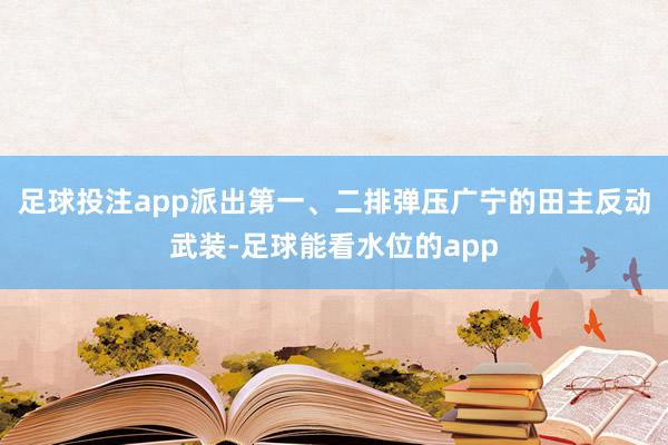 足球投注app派出第一、二排弹压广宁的田主反动武装-足球能看水位的app