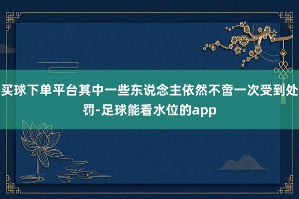 买球下单平台其中一些东说念主依然不啻一次受到处罚-足球能看水位的app