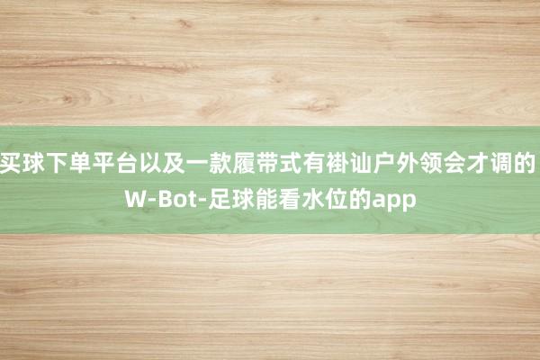 买球下单平台以及一款履带式有褂讪户外领会才调的 W-Bot-足球能看水位的app