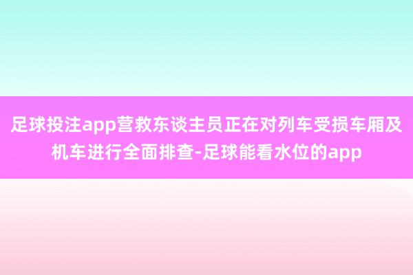 足球投注app营救东谈主员正在对列车受损车厢及机车进行全面排查-足球能看水位的app