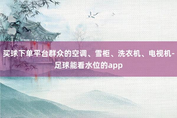 买球下单平台群众的空调、雪柜、洗衣机、电视机-足球能看水位的app