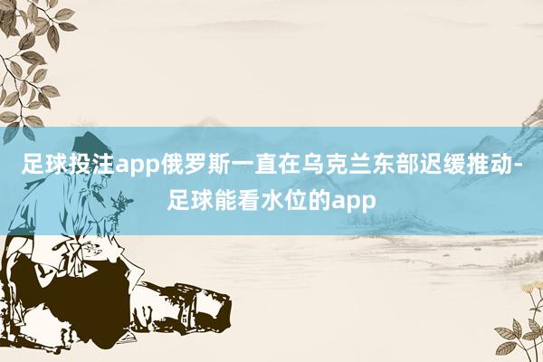 足球投注app俄罗斯一直在乌克兰东部迟缓推动-足球能看水位的app