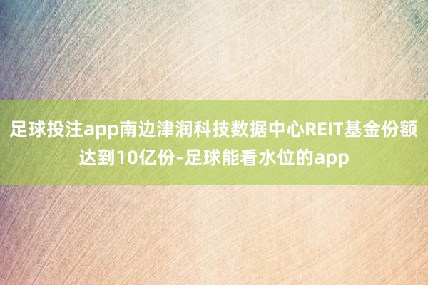 足球投注app南边津润科技数据中心REIT基金份额达到10亿份-足球能看水位的app