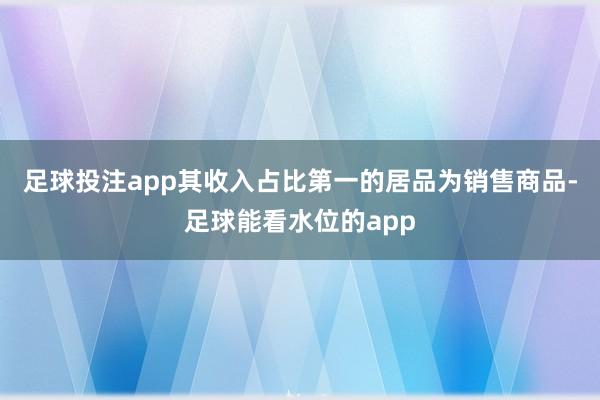 足球投注app其收入占比第一的居品为销售商品-足球能看水位的app