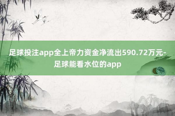 足球投注app全上帝力资金净流出590.72万元-足球能看水位的app