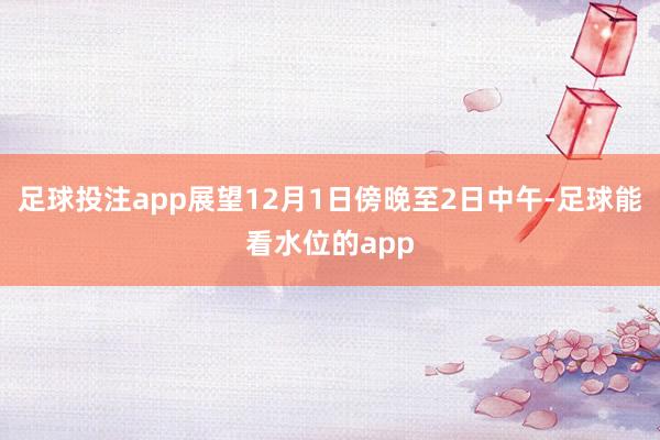 足球投注app展望12月1日傍晚至2日中午-足球能看水位的app