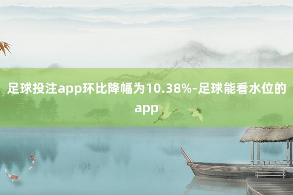 足球投注app环比降幅为10.38%-足球能看水位的app